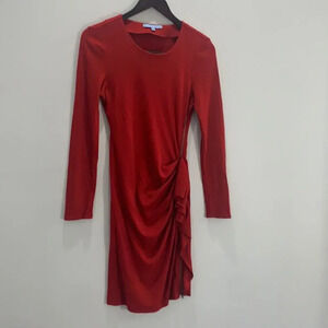 Antonio MELANI red long sleeve dress size small